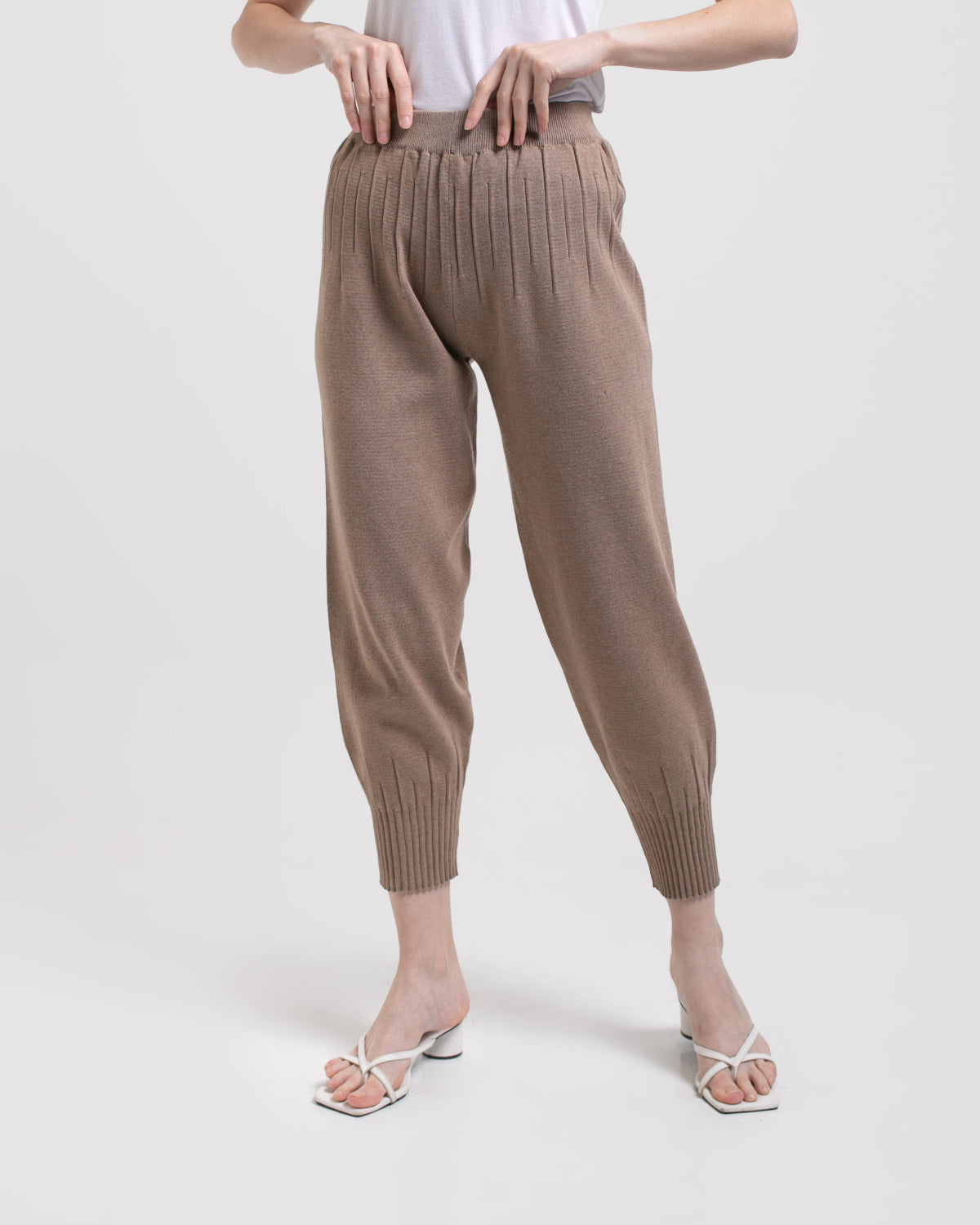 Cleva Knitted Pants Sand