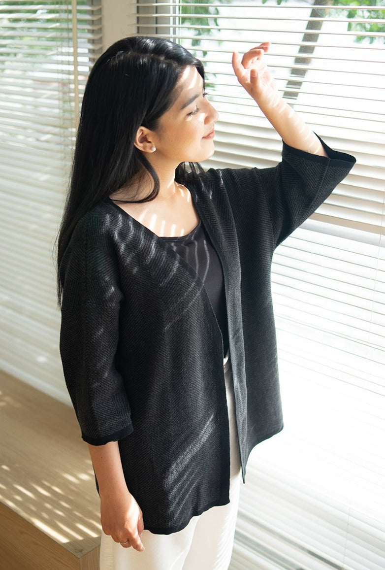 Naomi Knitted Outerwear Black