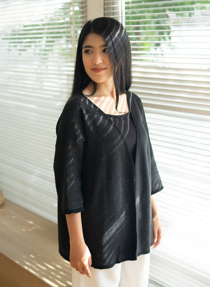 Naomi Knitted Outerwear Black