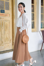 Load image into Gallery viewer, Lesly Polkadot Blouse Calla Skirt Brown
