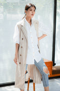 Shirley Pure Linen Outerwear Khaki