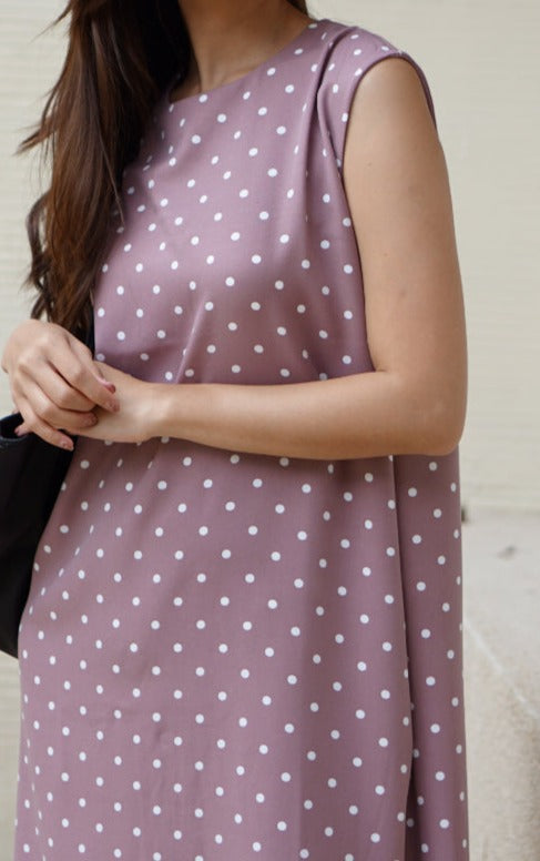 Via Polkadot Dress Pink