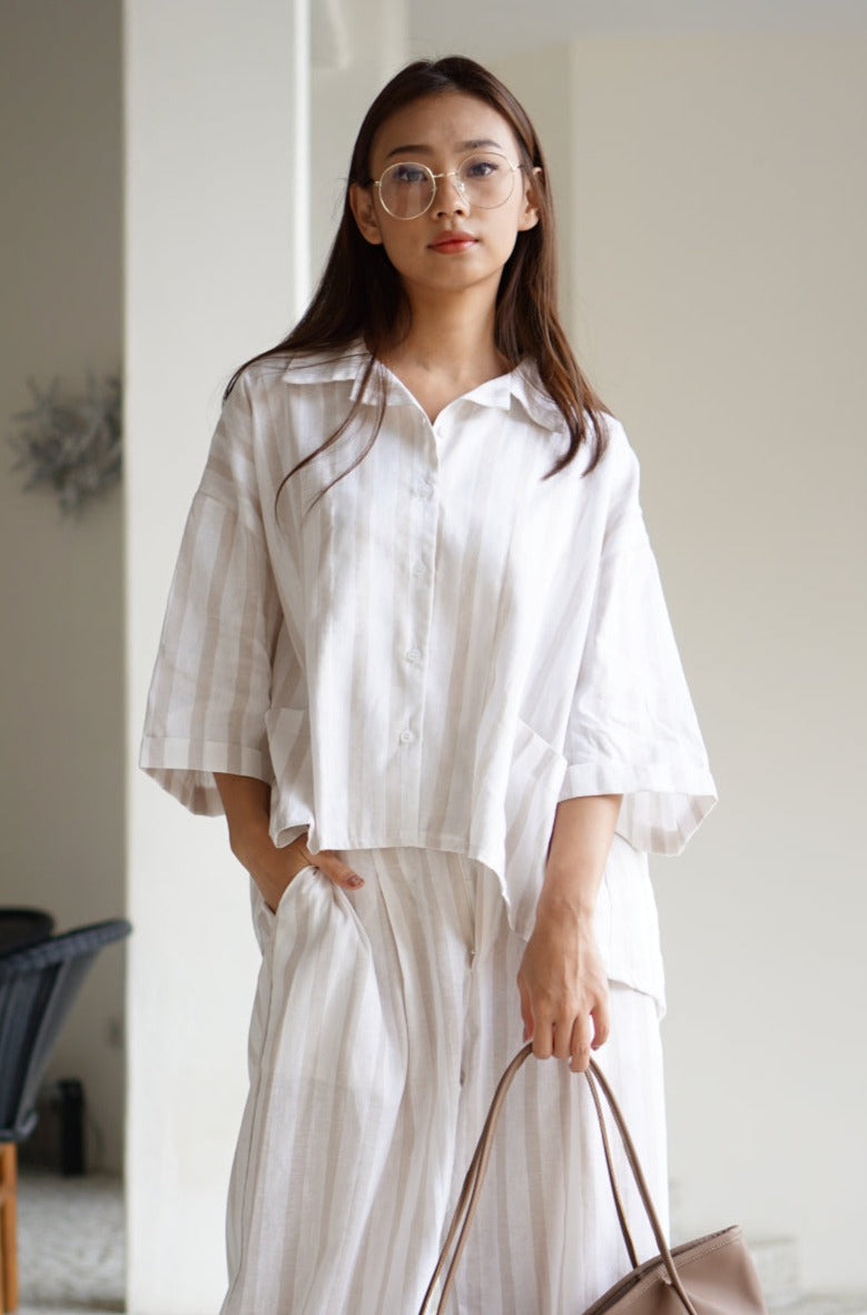 Isabele Micah Linen Sets Stripes