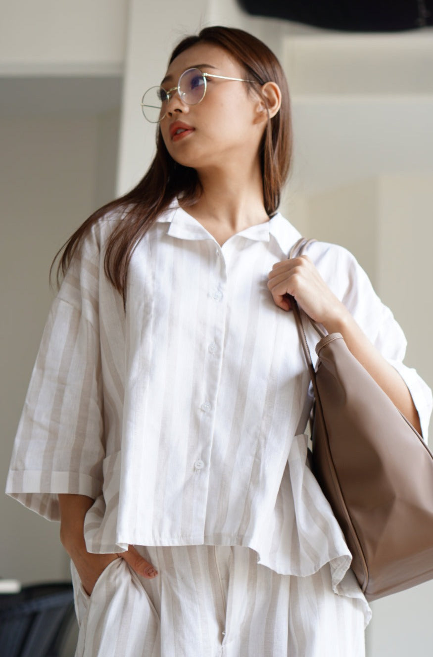 Isabele Micah Linen Sets Stripes
