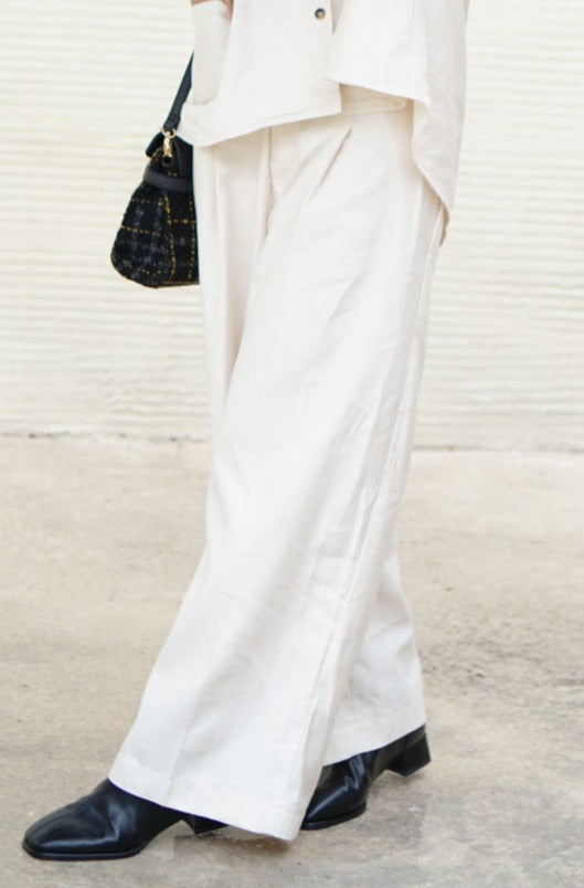 Isabele Micah Linen Sets Cream