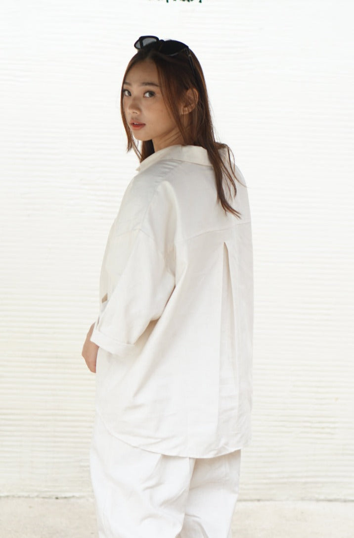 Isabele Micah Linen Sets Cream