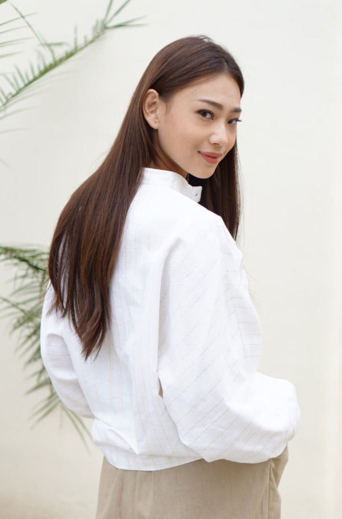 Lynelle Linen Blouse Stripes
