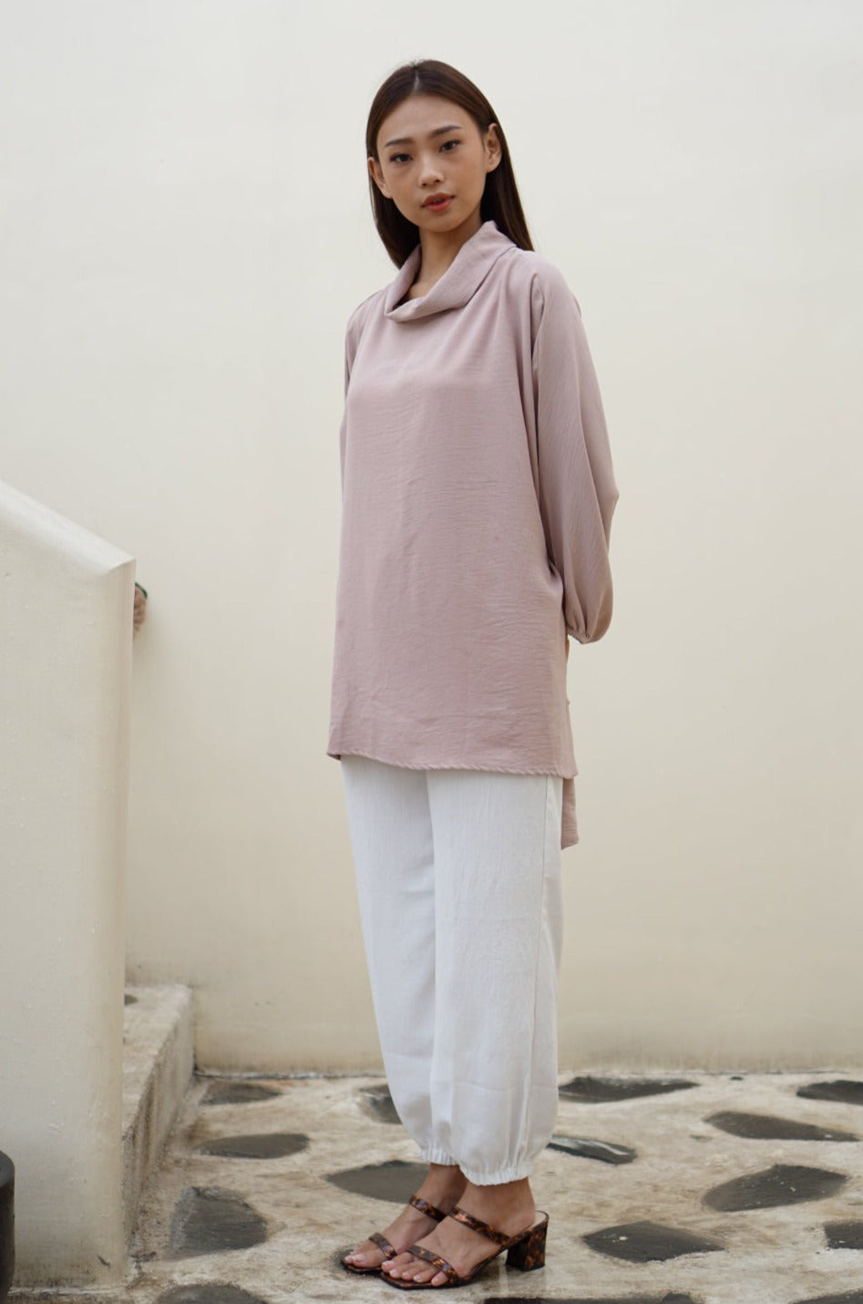 Viona Crinkle Blouse Sand