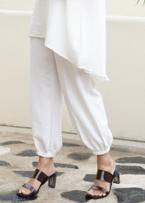 Viona Crinkle Blouse Jemima Pants White