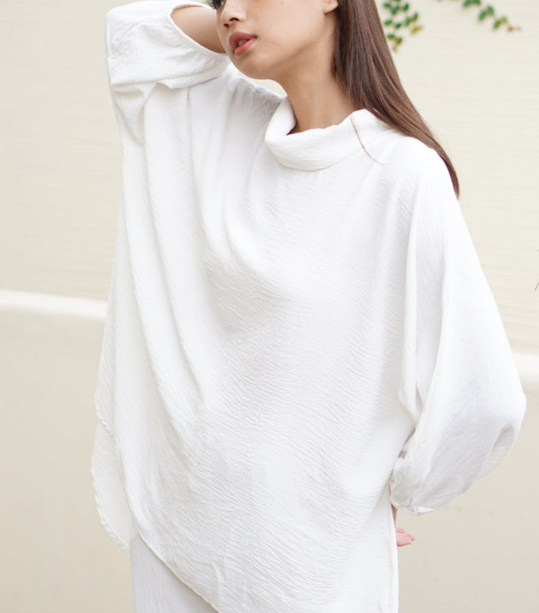 Viona Crinkle Blouse Jemima Pants White