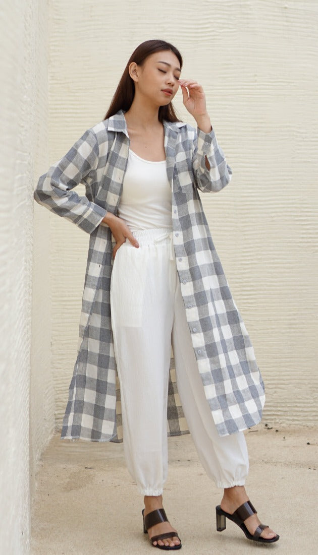 Nyra Linen Dress / Outerwear Grey