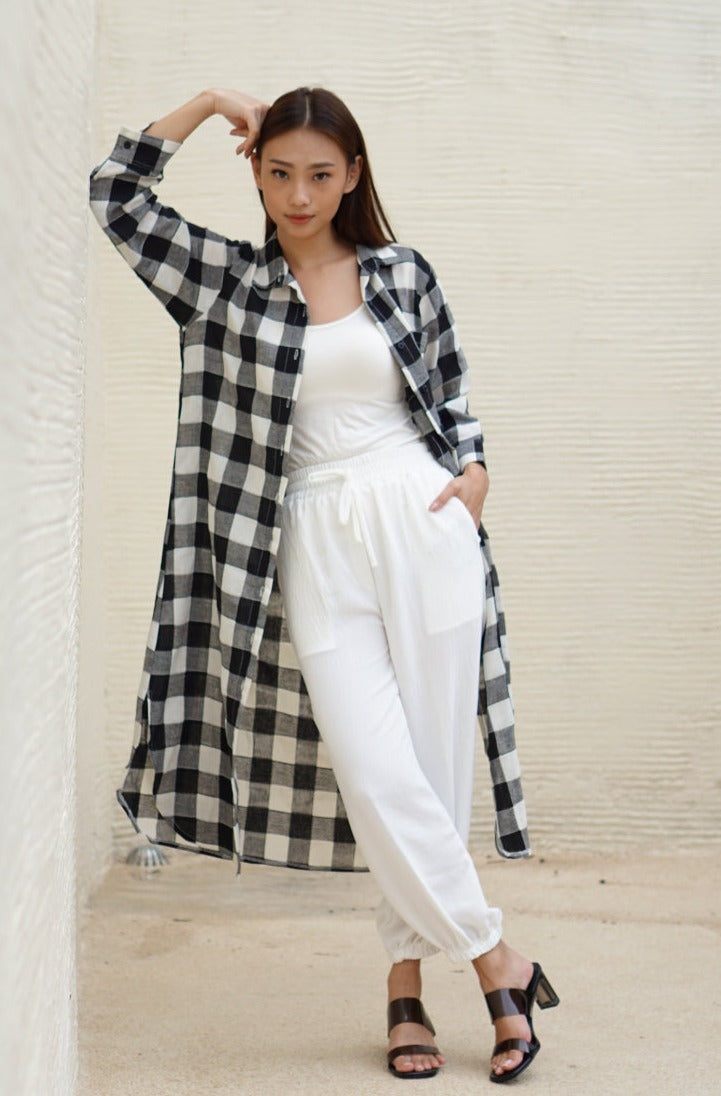 Nyra Linen Dress / Outerwear Black