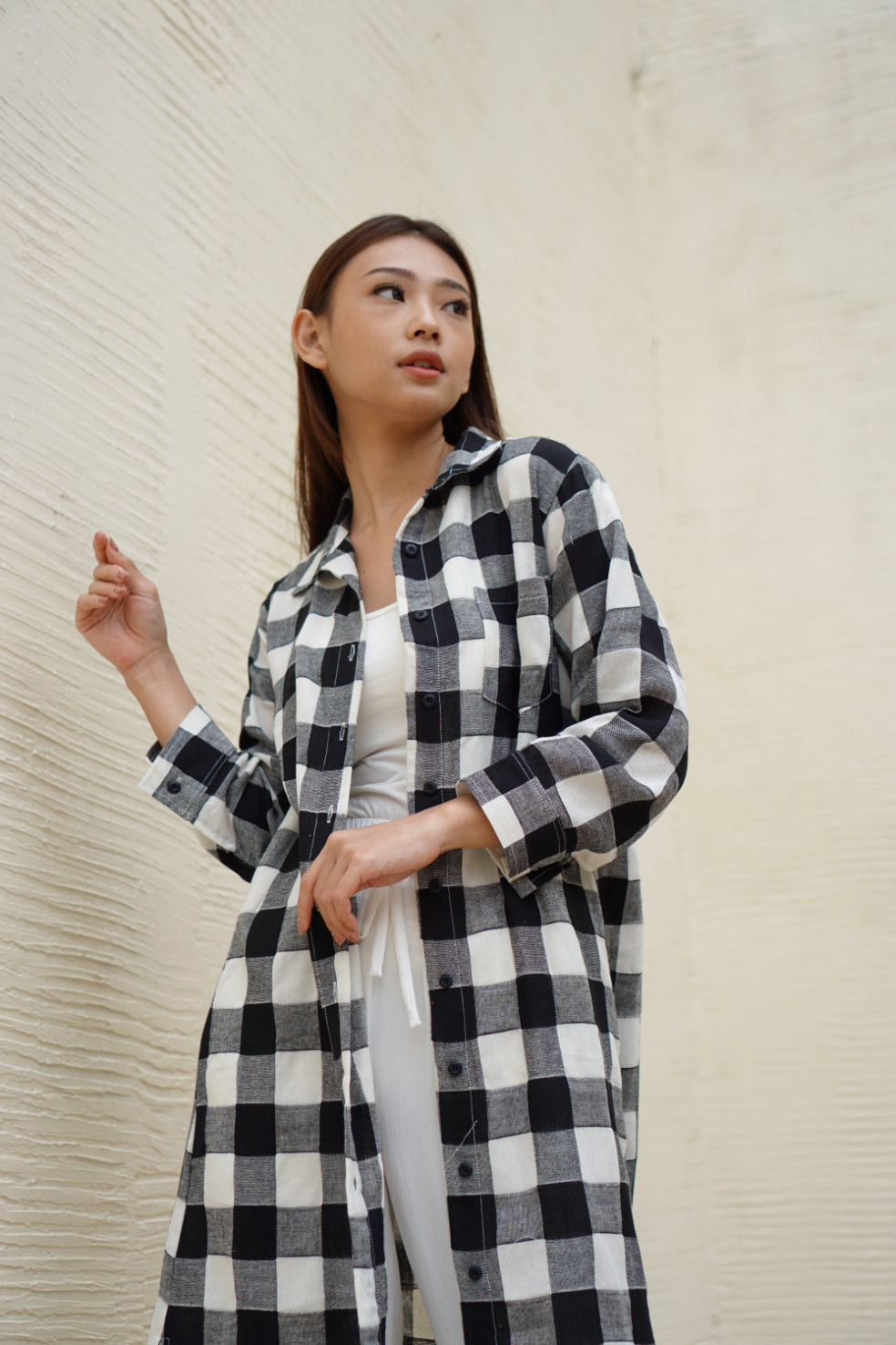 Nyra Linen Dress / Outerwear Black