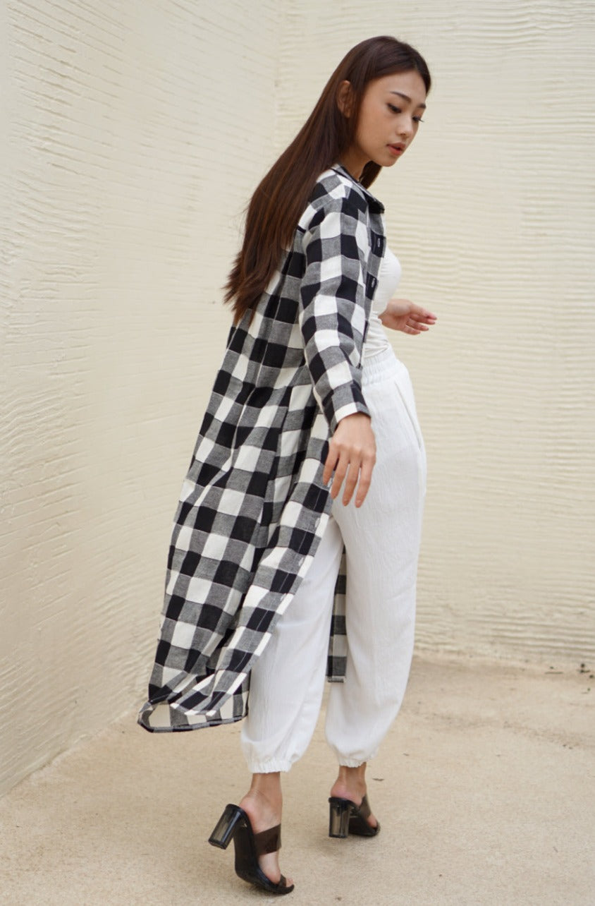 Nyra Linen Dress / Outerwear Black