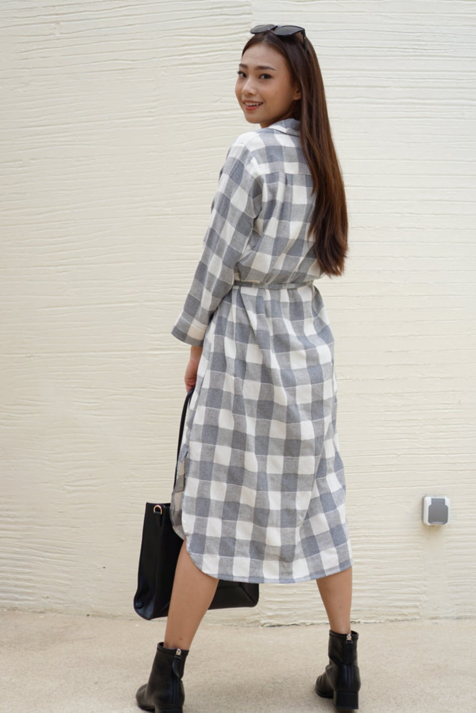 Nyra Linen Dress / Outerwear Grey