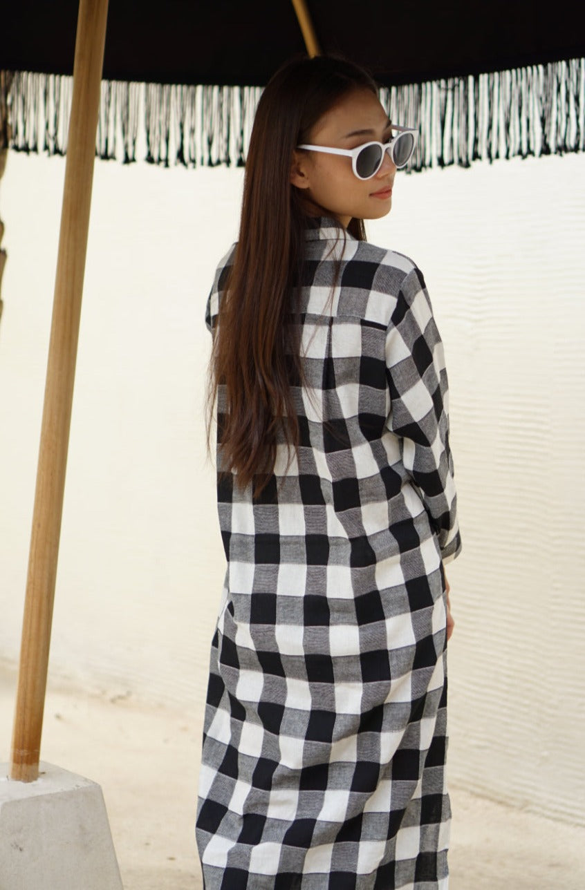Nyra Linen Dress / Outerwear Black