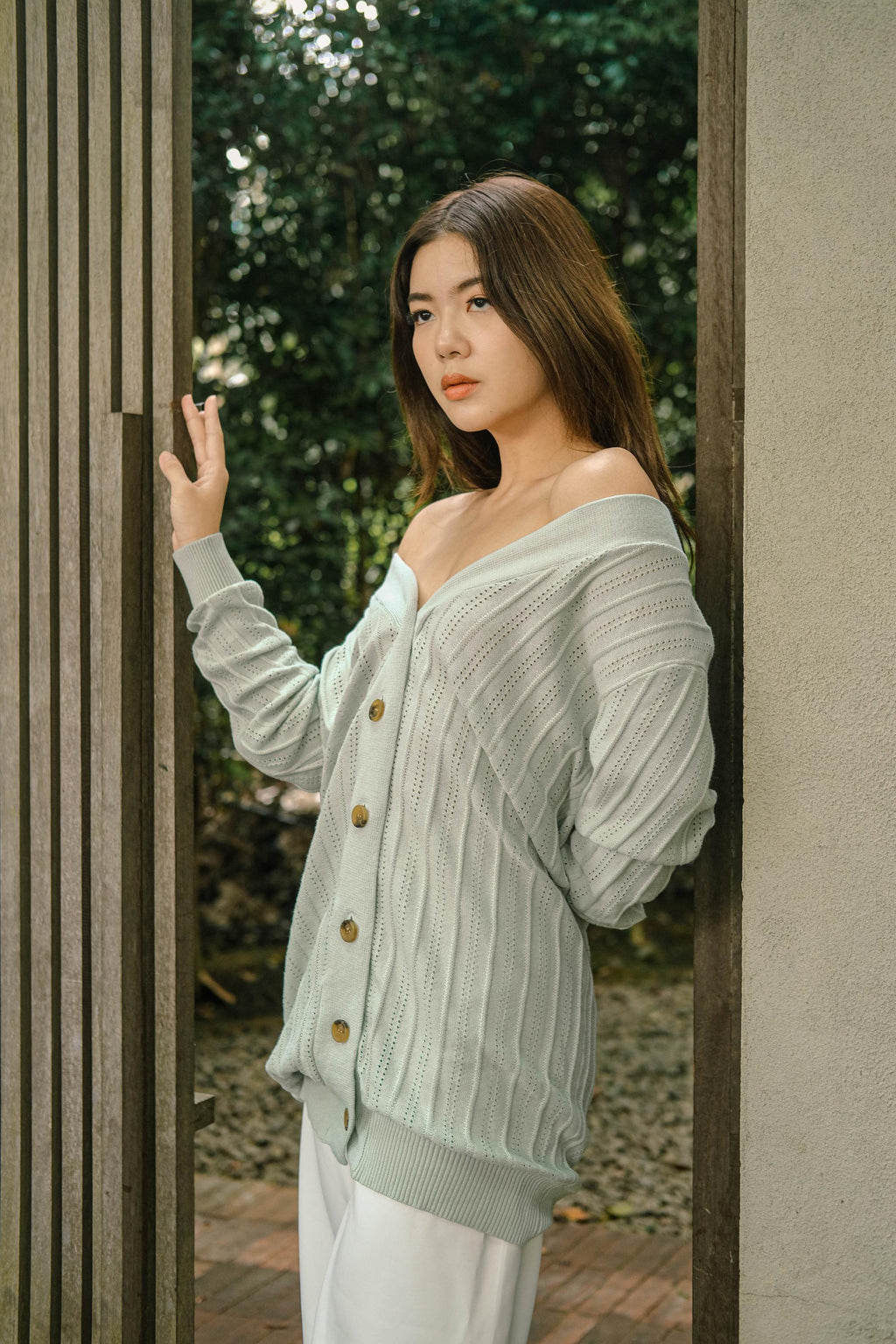 Samantha Knitted Outerwear Mint