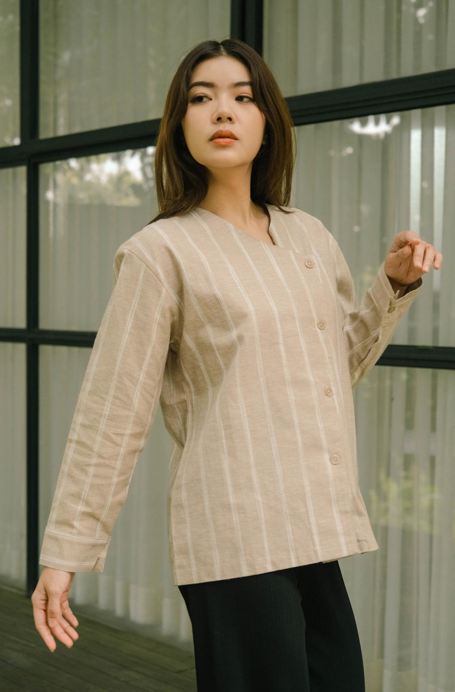 Farrin Pure Linen Blouse