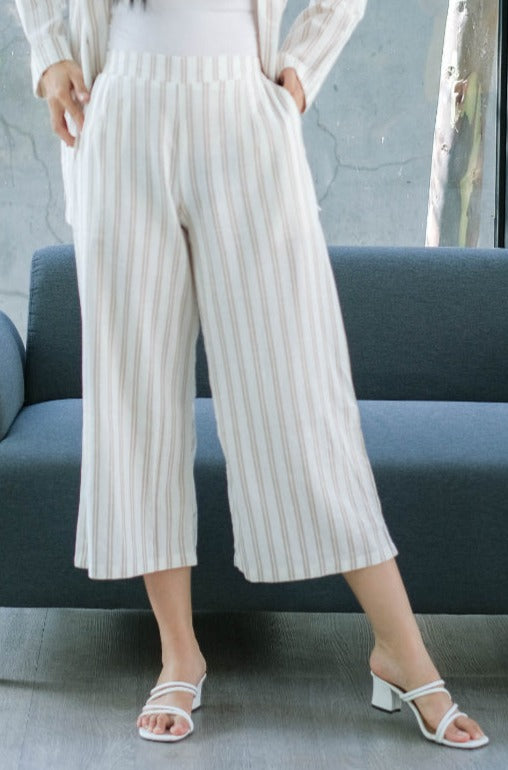 Esme Blazer Azka Pants Pure Linen Sets Mocca