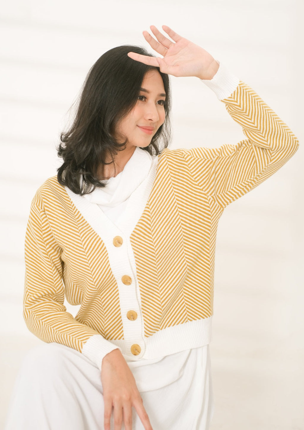 Elyna Cardigan Knitted Yellow