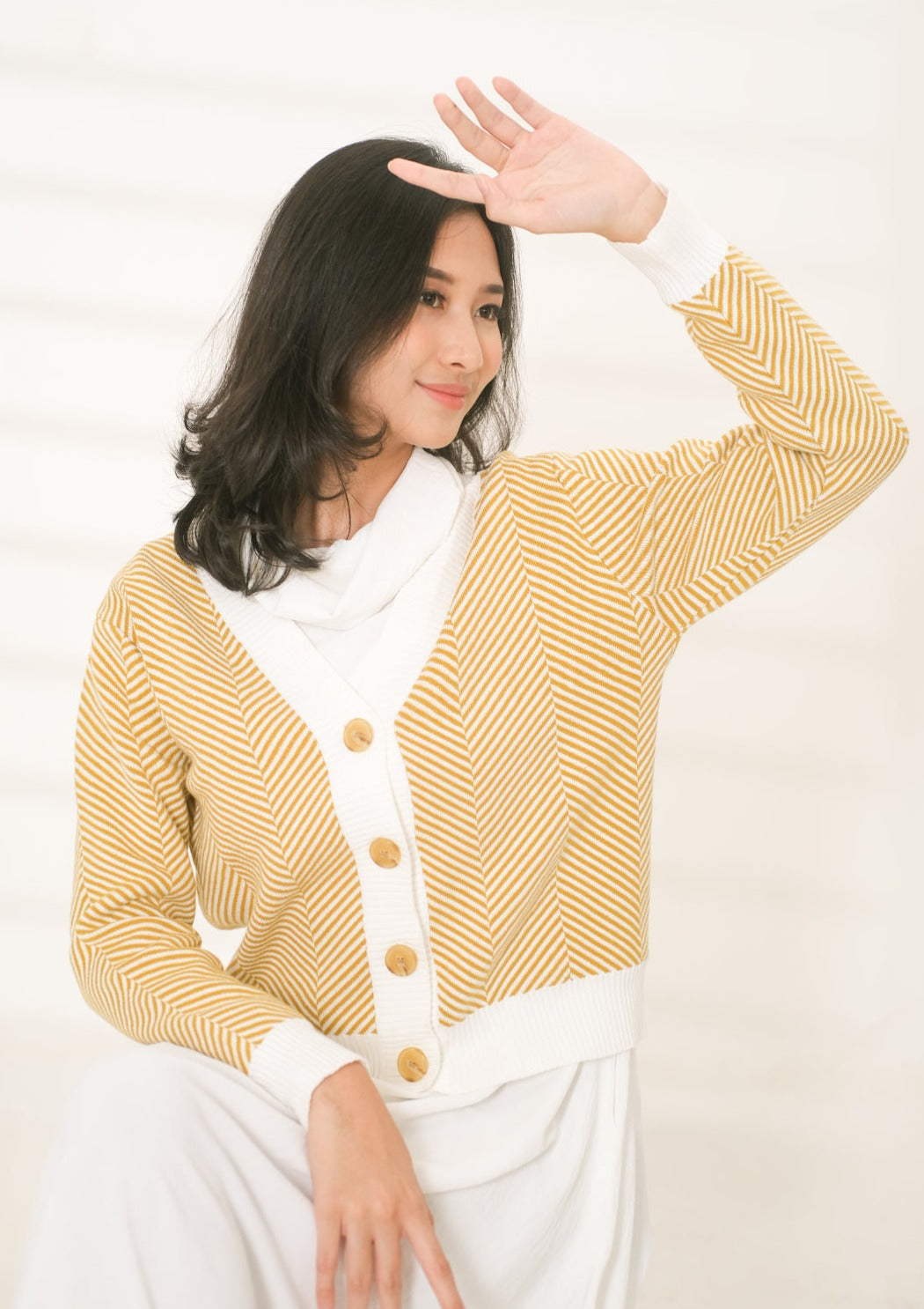 Elyna Cardigan Knitted Yellow