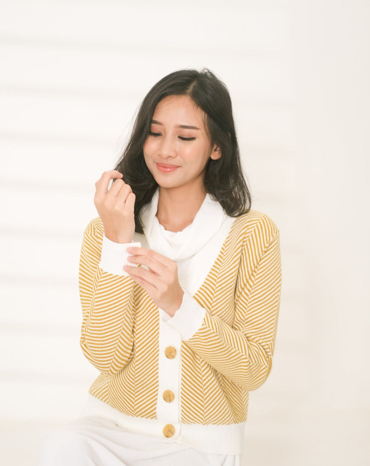 Elyna Cardigan Knitted Yellow