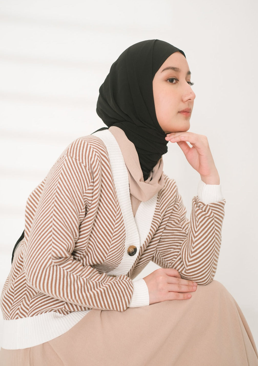 Elyna Cardigan Knitted Mocca