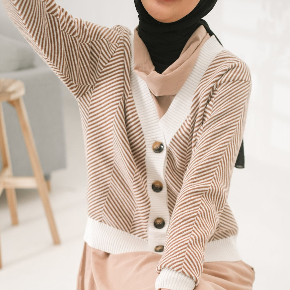 Elyna Cardigan Knitted Mocca