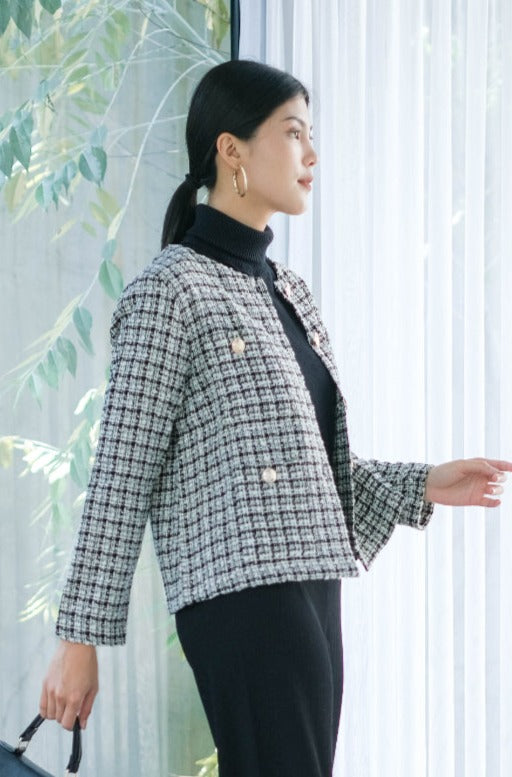Jesslyn Tweed Blazer Black