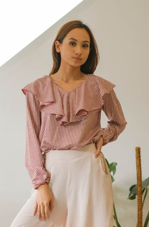Winny Checkered Blouse