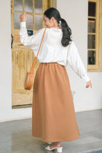 Load image into Gallery viewer, Lesly Polkadot Blouse Calla Skirt Brown
