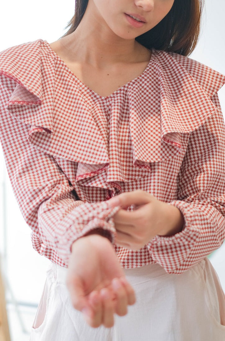 Winny Checkered Blouse