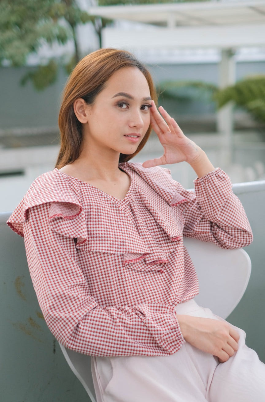 Winny Checkered Blouse