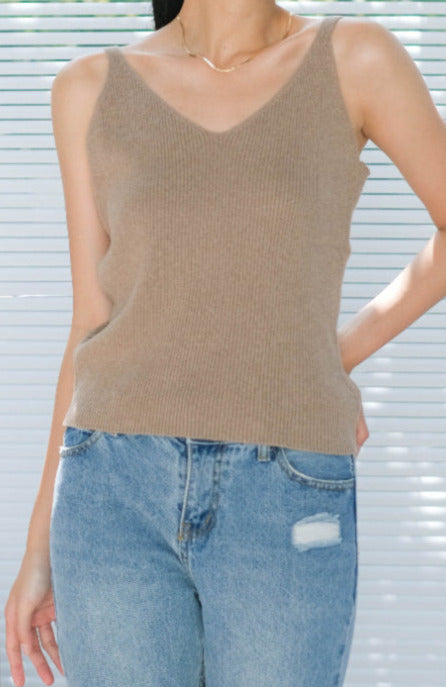 Marvi Knitted Cotton Tank Top