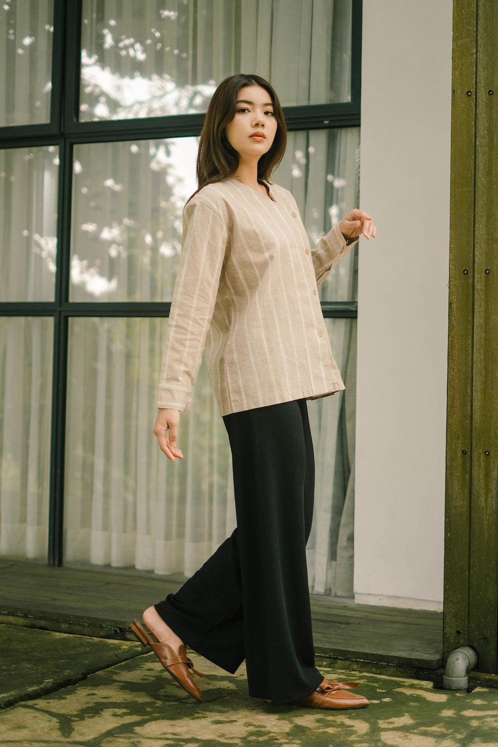Farrin Pure Linen Blouse