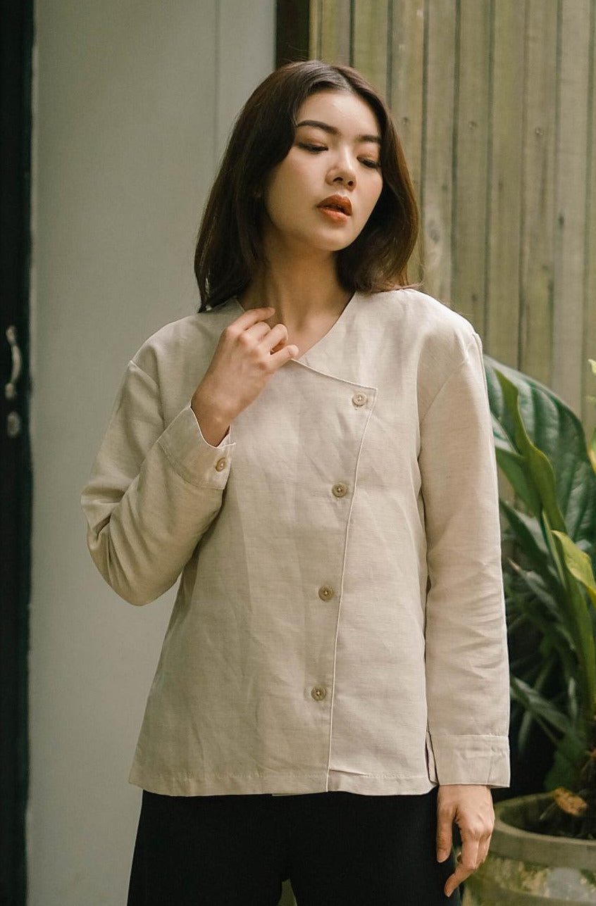 Farrin Pure Linen Blouse