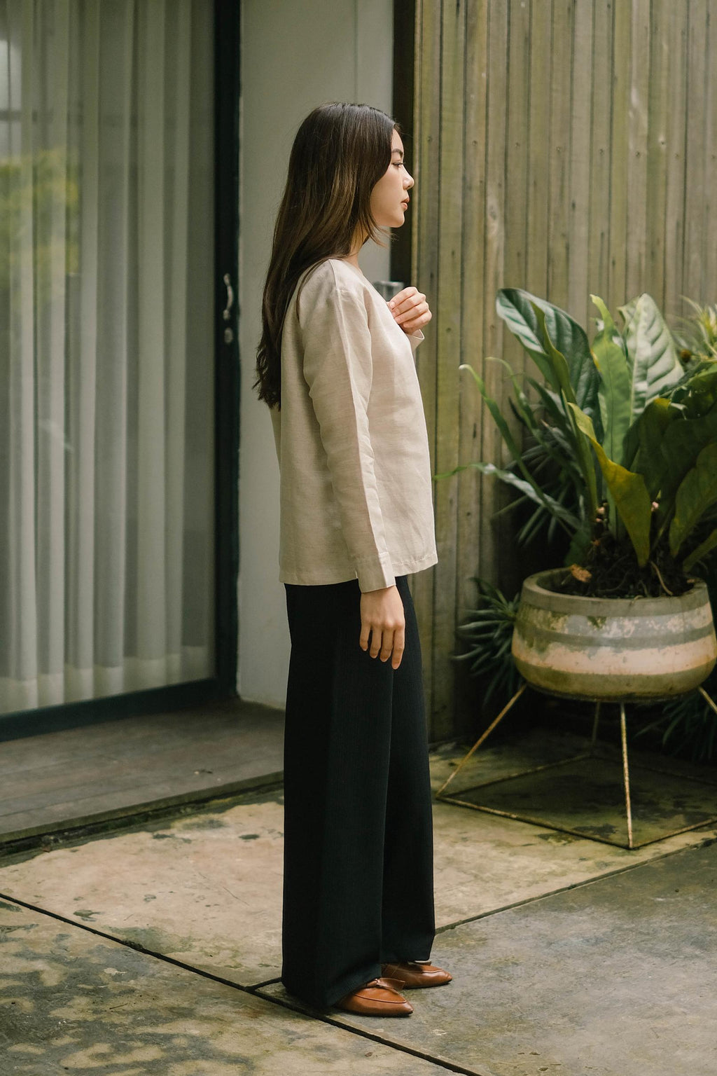 Farrin Pure Linen Blouse