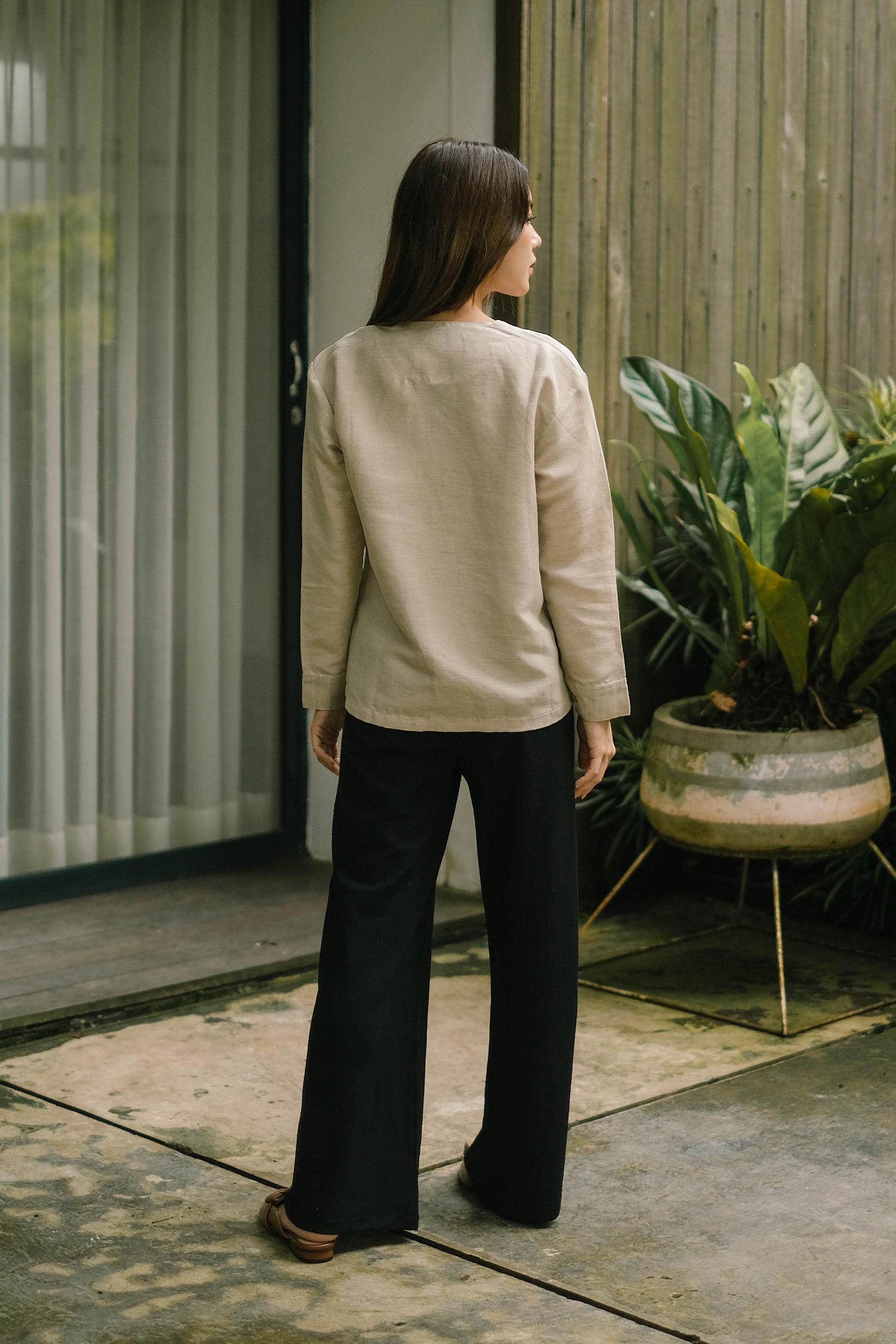 Farrin Pure Linen Blouse