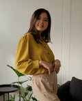 Livy Crinkle Blouse Lime