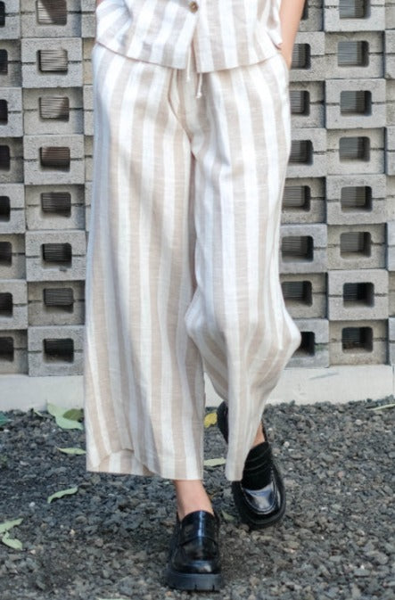 Aleda Wylie Pure Linen Outfit Sets Khaki