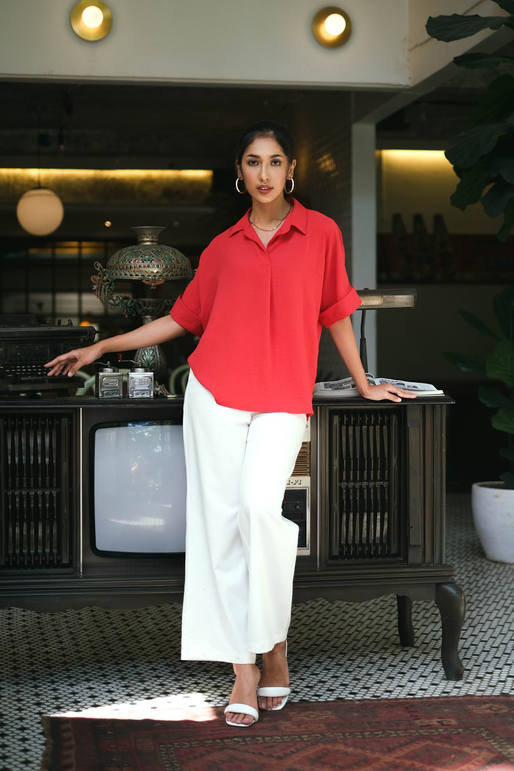 Mizuna Blouse Red