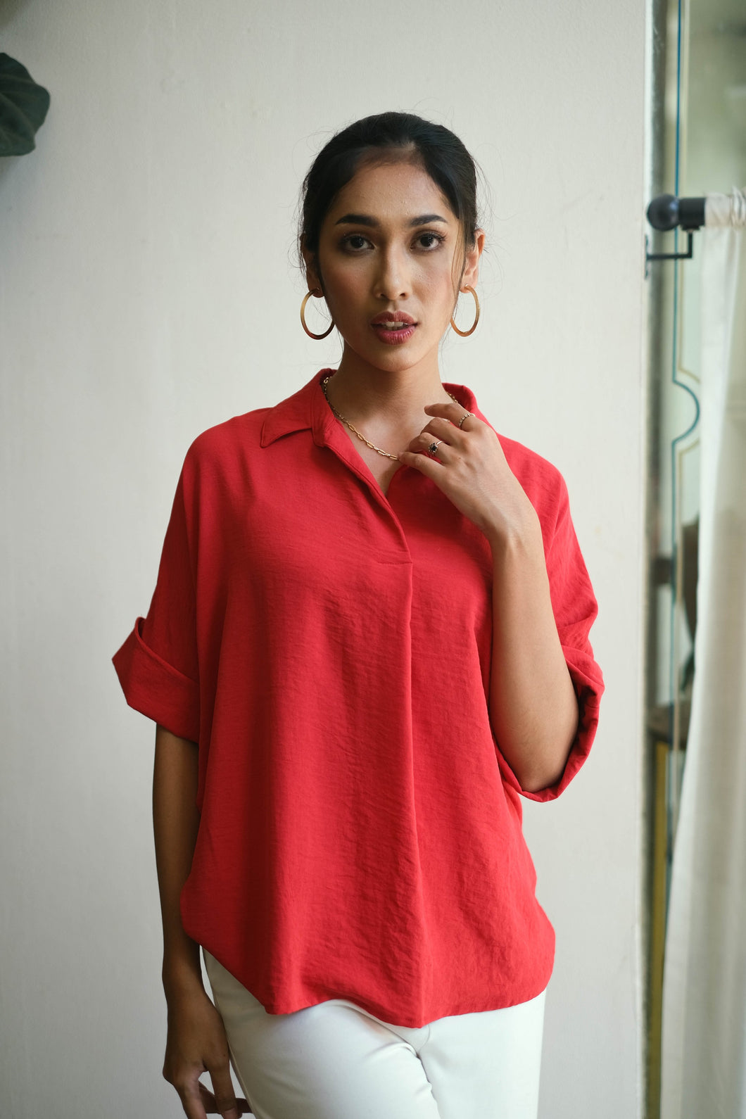 Mizuna Blouse Red