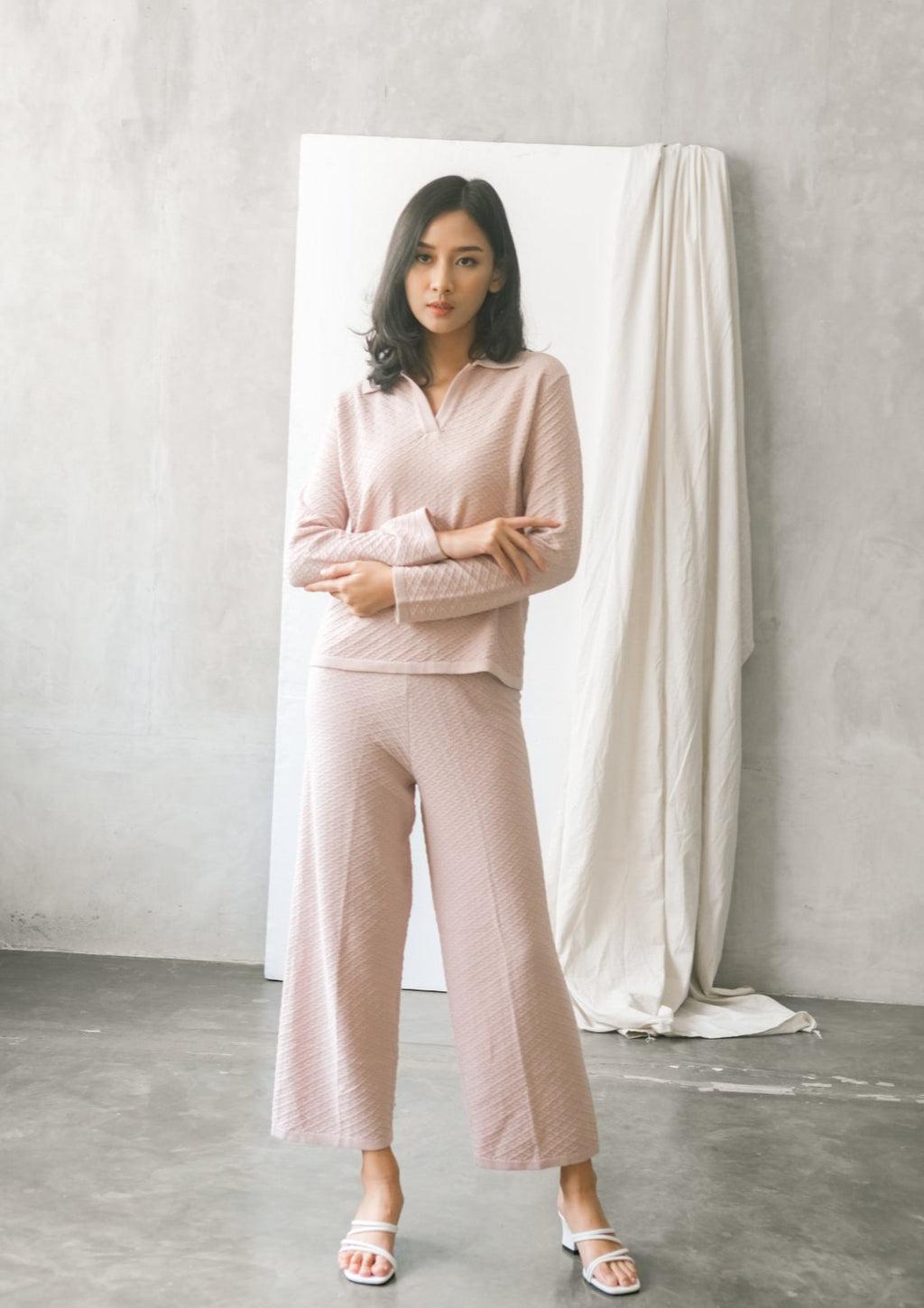 Stefani Blouse Jevi Pants Pink