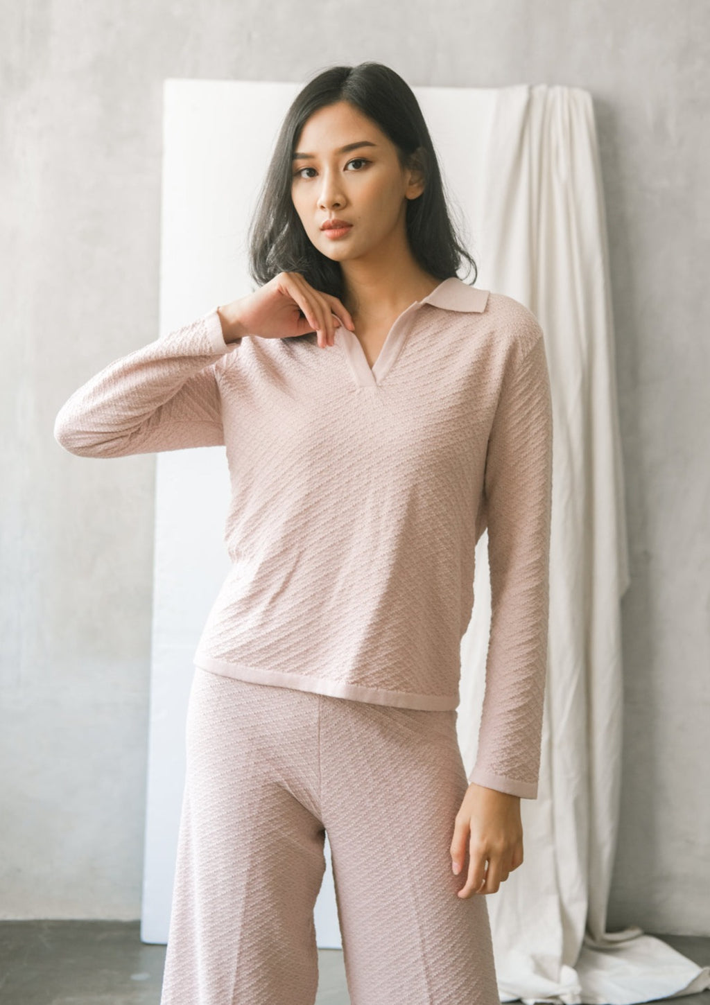 Stefani Blouse Jevi Pants Pink