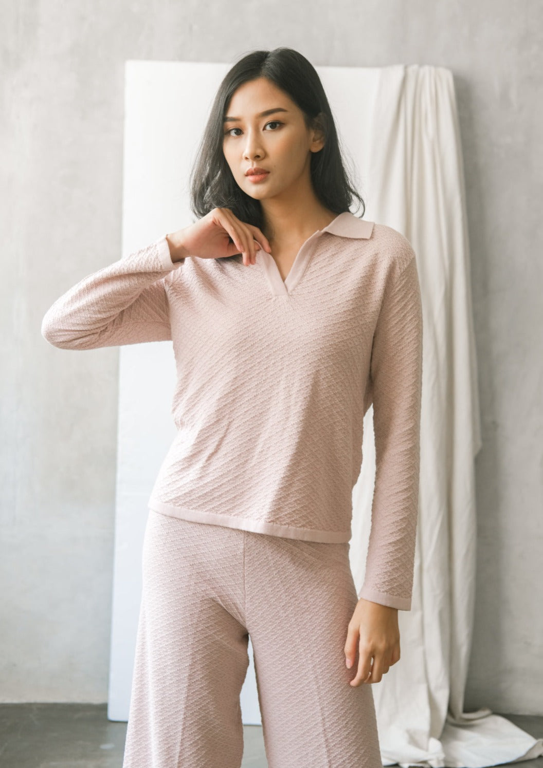 Stefani Blouse Jevi Pants Pink