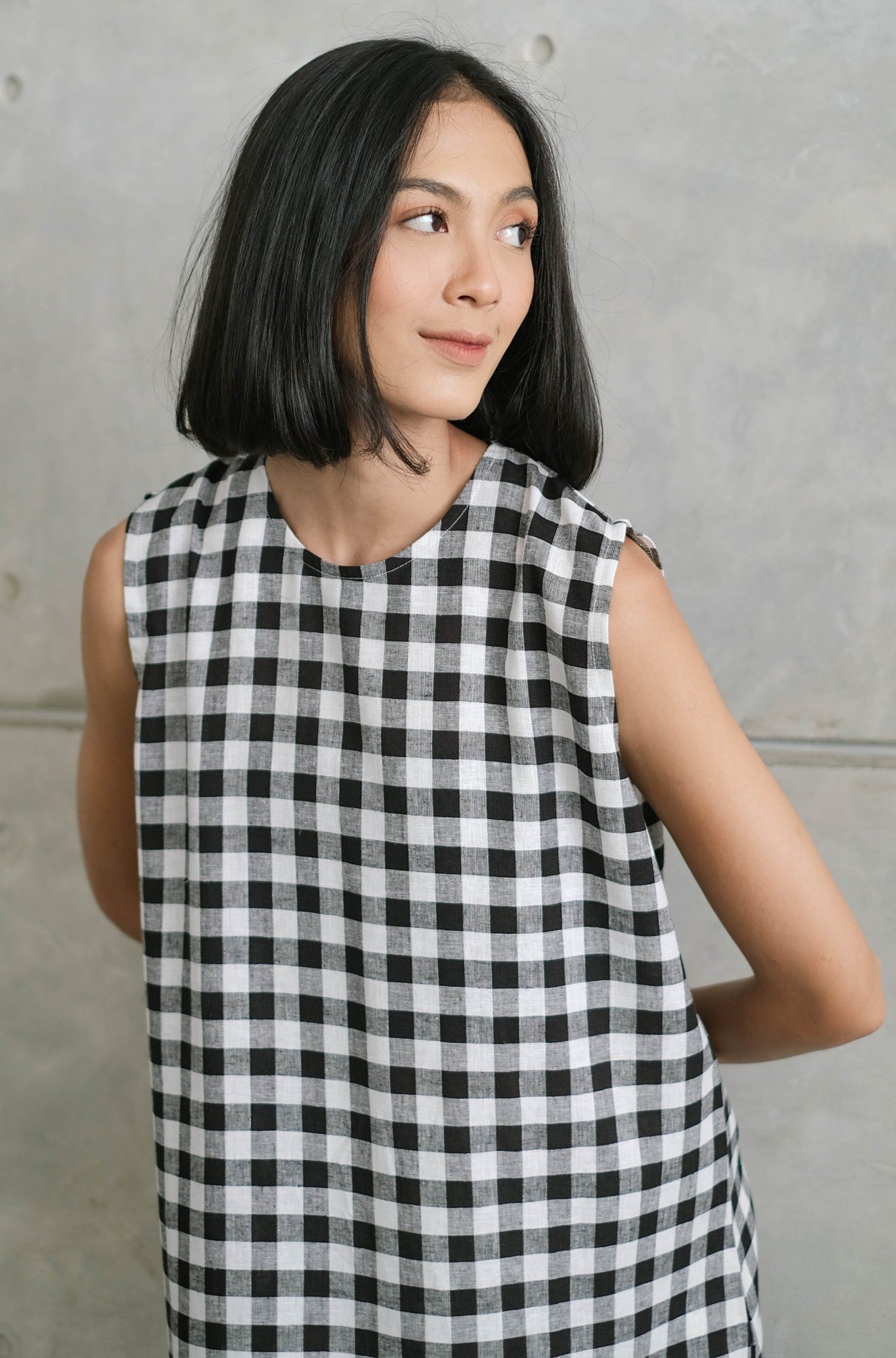 Ryva Linen Dress Black
