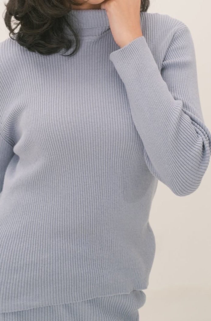 Iva Knitted Blouse Cerulean