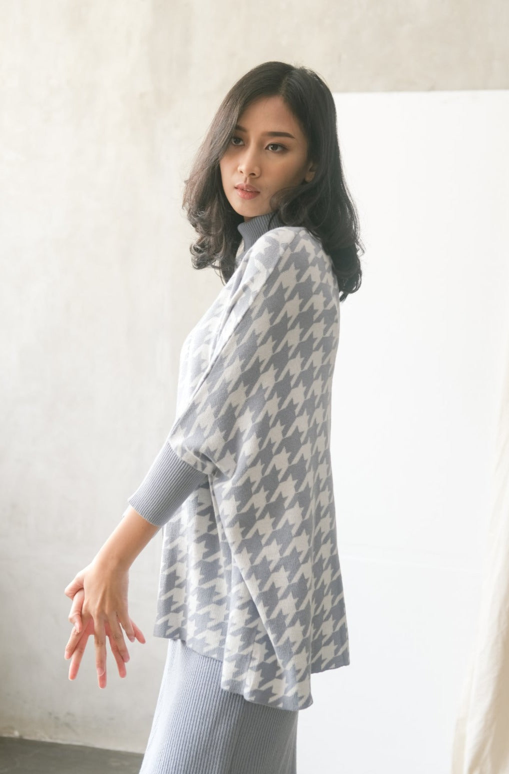 Anatasya Knitted Blouse Cerulean