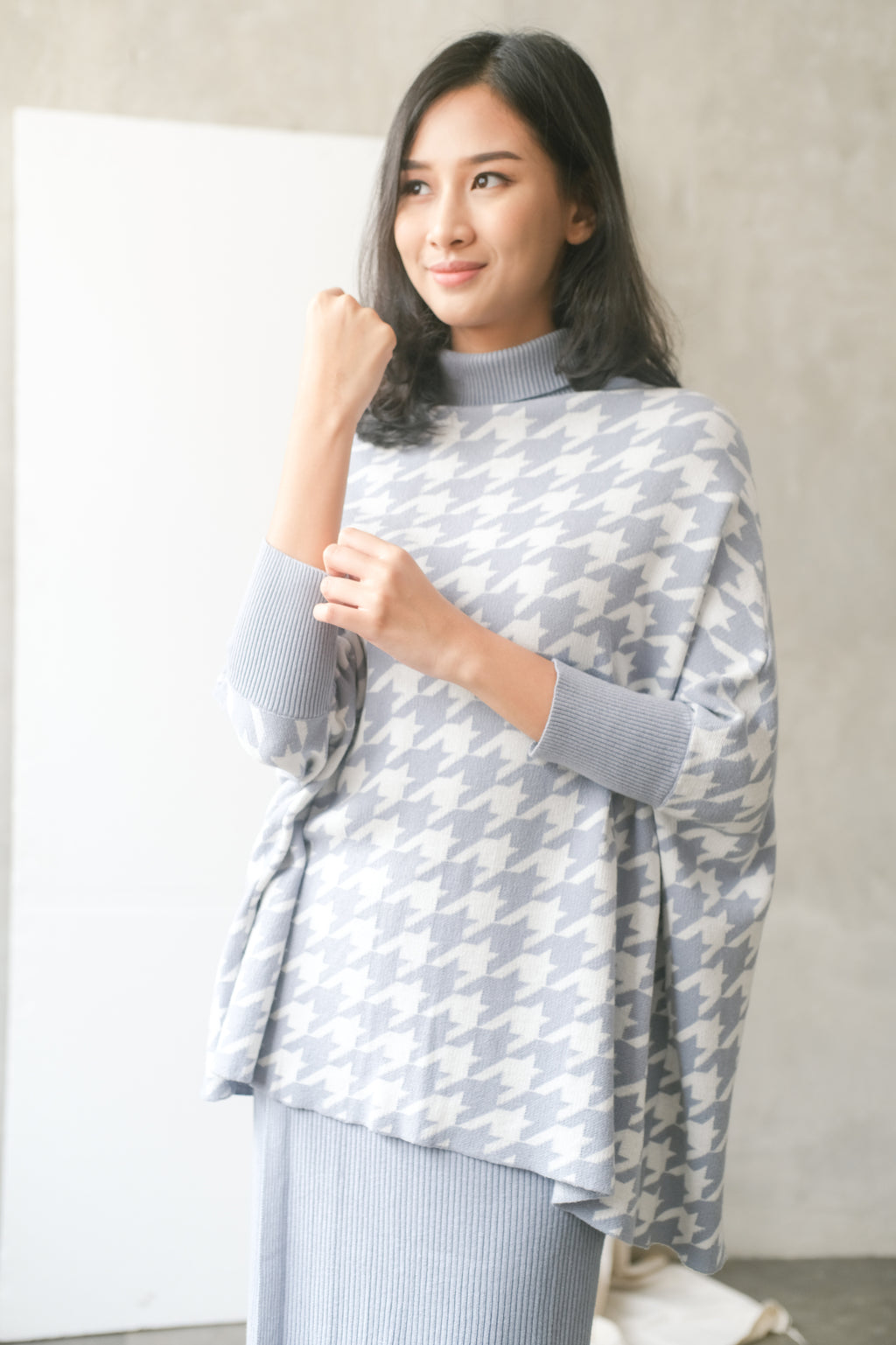 Anatasya Knitted Blouse Cerulean
