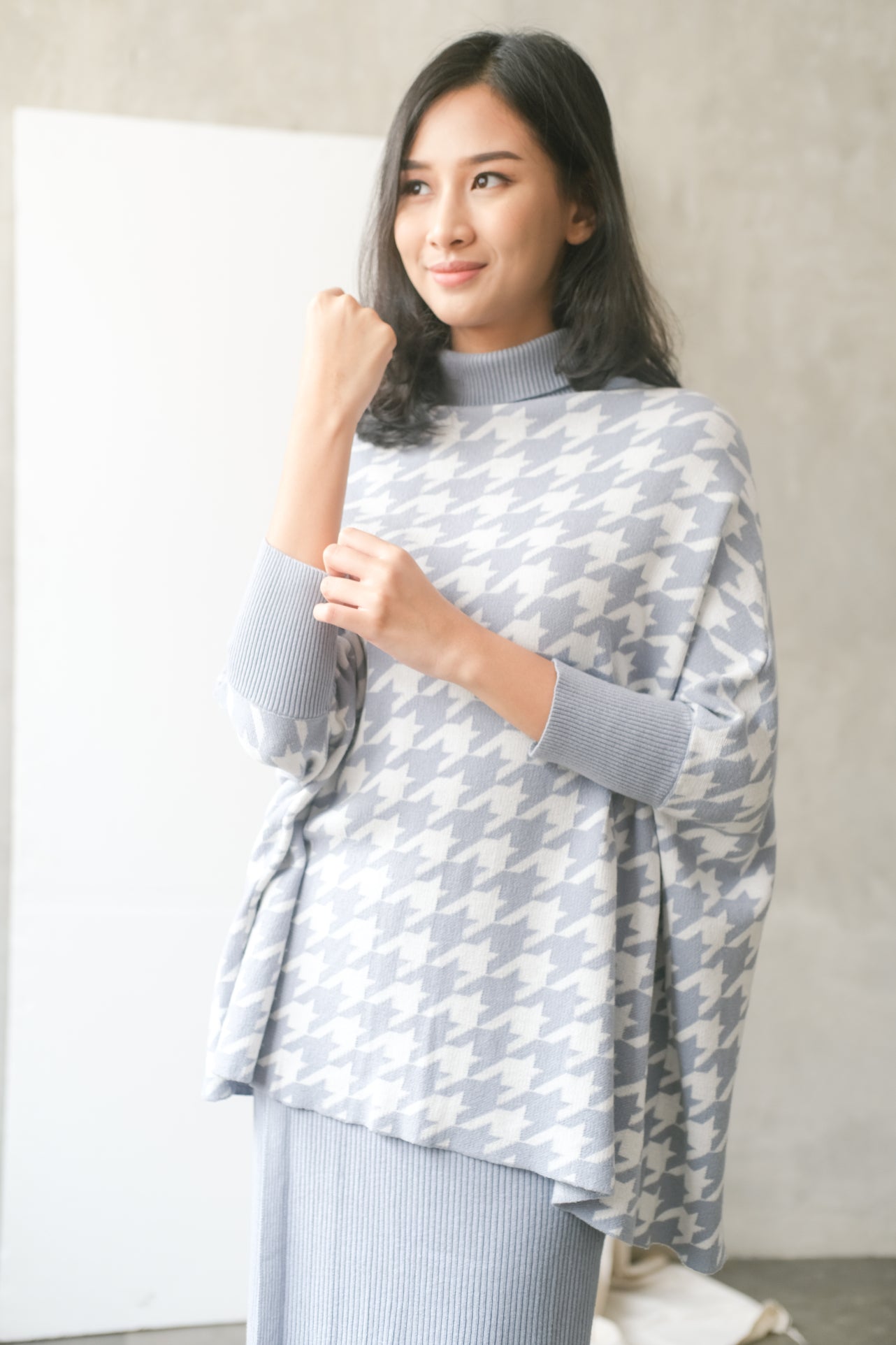 Anatasya Knitted Blouse Cerulean